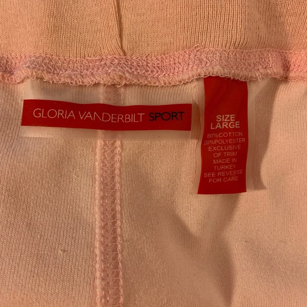 NWT Gloria Vanderbilt Sport Peach Terry Top and Pants - Picture 10 of 12